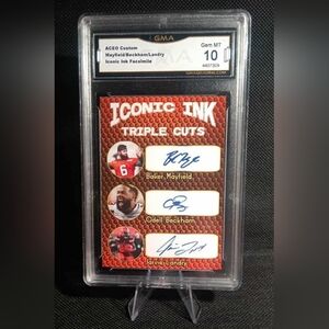 Iconic Ink ODELL BECKHAM-JARVIS -LANDRY-BAKER MAYFIELD 2019 Triple CUTS